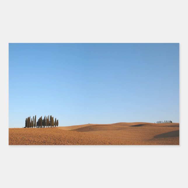 Tuscany landscape with trees in panorama sticker (Front)