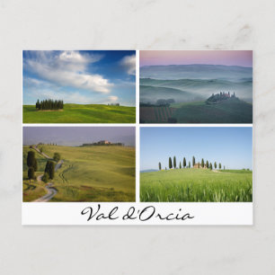 Tuscany landscapes postcard