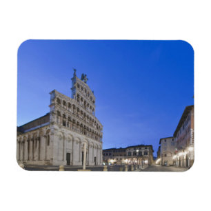 Tuscany, Lucca, Piazza San Michele at Dawn Magnet