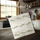 Tuscany Olive & Branches in Rustic Watercolors Ceramic Tile<br><div class="desc">Rustic watercolor olive branches garlands.  Mix & match with other tiles to create your perfect look.   100% customer satisfaction with "Zazzle" every day.</div>