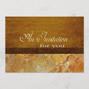 Tuscany Stone Business Executive Retirement Custom Invitation