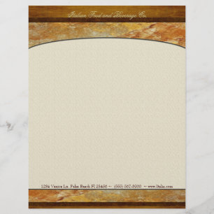 Tuscany Stone Custom Executive Personalised Letterhead