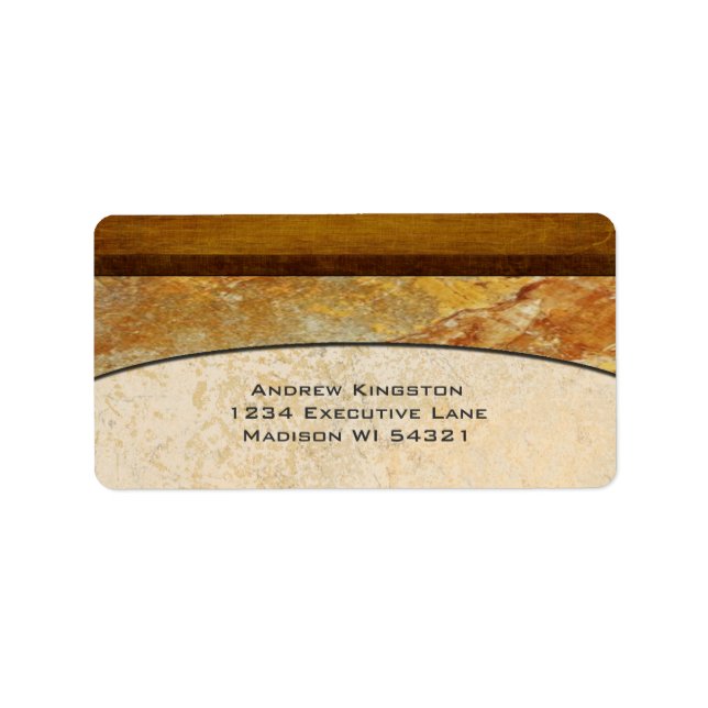 Tuscany Stone Marble Architectural Label (Front)