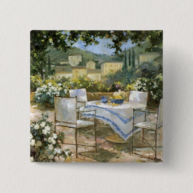 Tuscany Terrace 15 Cm Square Badge (Front)
