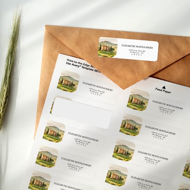 Tuscany Themed Return Address Labels (Creator Uploaded)