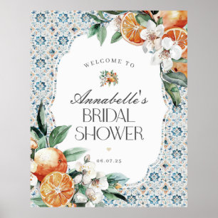 Tuscany Tile Italian Bridal Shower Welcome Sign