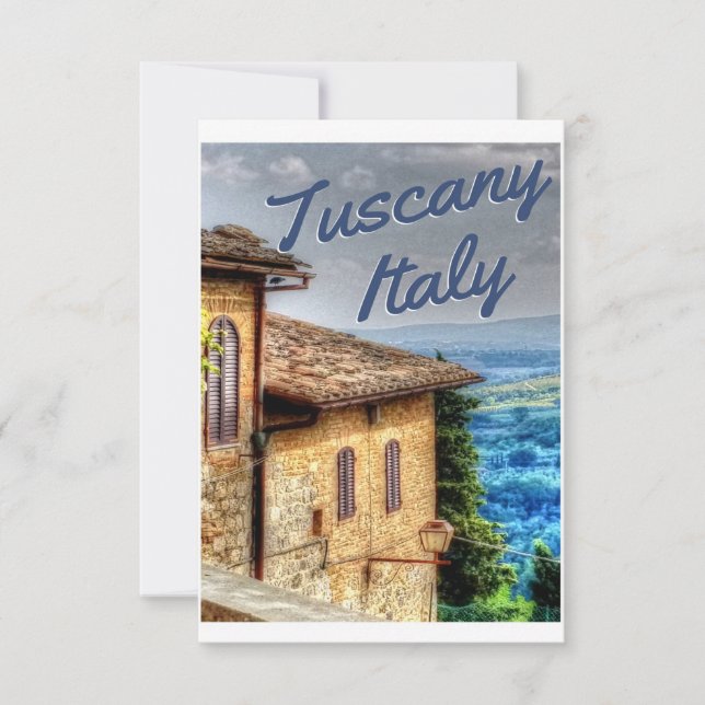 Tuscany Travel Italy Save The Date (Front)
