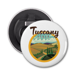 Tuscany travel logo bottle opener