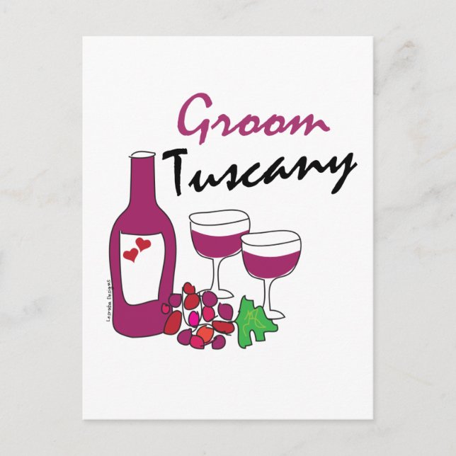 Tuscany Weddings, Groom Postcard (Front)