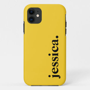 Tuscany Yellow Solid Colour Elegant Name iPhone 11 Case