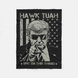 Tush Spit On That Thang Funny Donald Trump 2024  Fleece Blanket