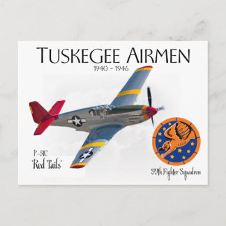 Tuskegee Airmen 1940-1946 WW II Postcard