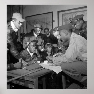 Tuskegee Airmen 332nd Fighter Group Pilots Poster