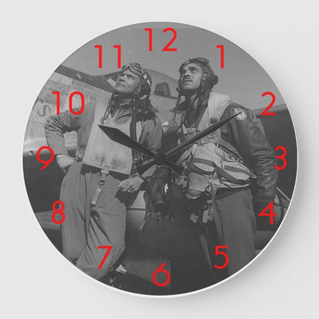 Tuskegee Airmen Large Clock (Front)