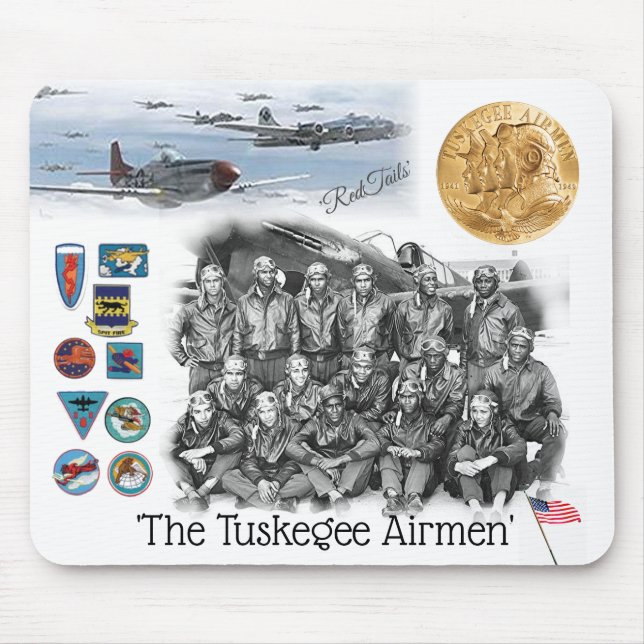 TUSKEGEE AIRMEN - P-51 'MUSTANG' RED TAILS MOUSE PAD (Front)
