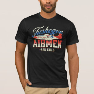 Tuskegee Airmen Red Tails Vintage WW2 T-Shirt