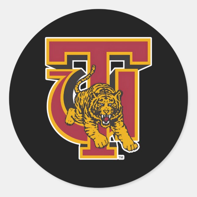 Tuskegee Golden Tigers Icon Classic Round Sticker (Front)