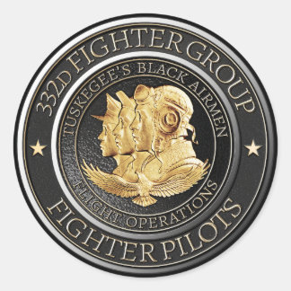 Tuskegee Red Tail Airmen 332d Fighter Group Classic Round Sticker