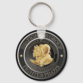 Tuskegee Red Tail Airmen 332d Fighter Group Key Ring