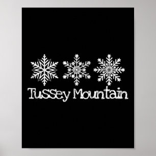 Tussey Mountain Skier Ski Skiing Snowflakes Winter Poster
