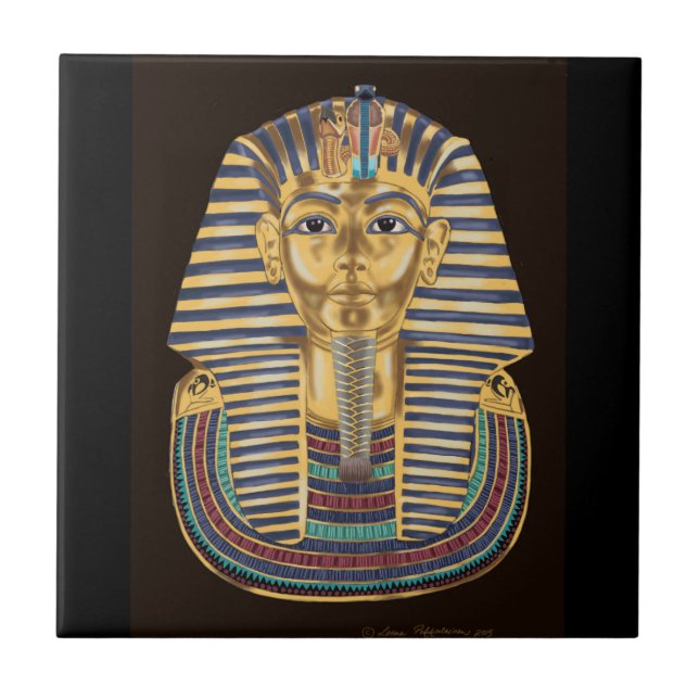 Tutankhamon’s Golden Mask Ceramic Tile (Front)