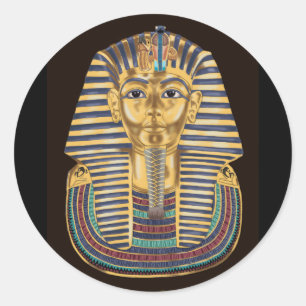 Tutankhamon’s Golden Mask Classic Round Sticker