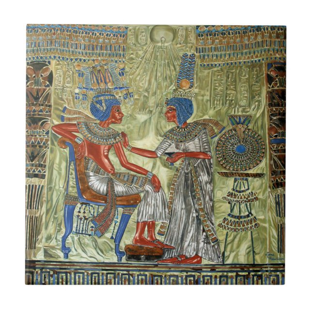Tutankhamon’s Throne Ceramic Tile (Front)