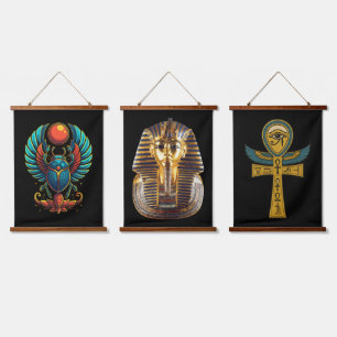 Tutankhamu - Scarab - Ankh  Hanging Tapestry