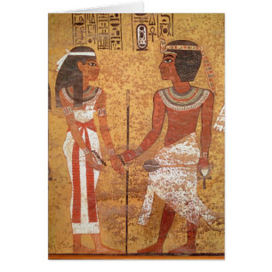 Tutankhamun and his wife, Ankhesenamun