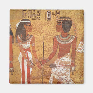 Tutankhamun and his wife, Ankhesenamun Magnet