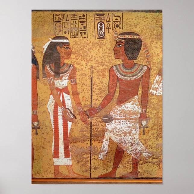 Tutankhamun  and his wife, Ankhesenamun Poster (Front)