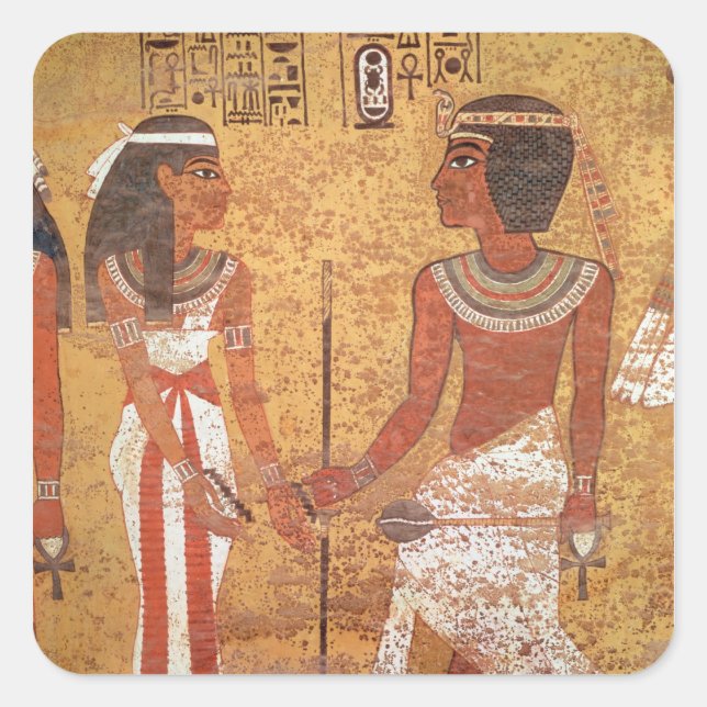 Tutankhamun  and his wife, Ankhesenamun Square Sticker (Front)