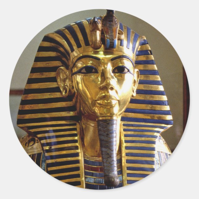 Tutankhamun - Burial mask Classic Round Sticker (Front)