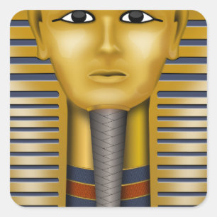 Tutankhamun Egyptian Mask Square Sticker