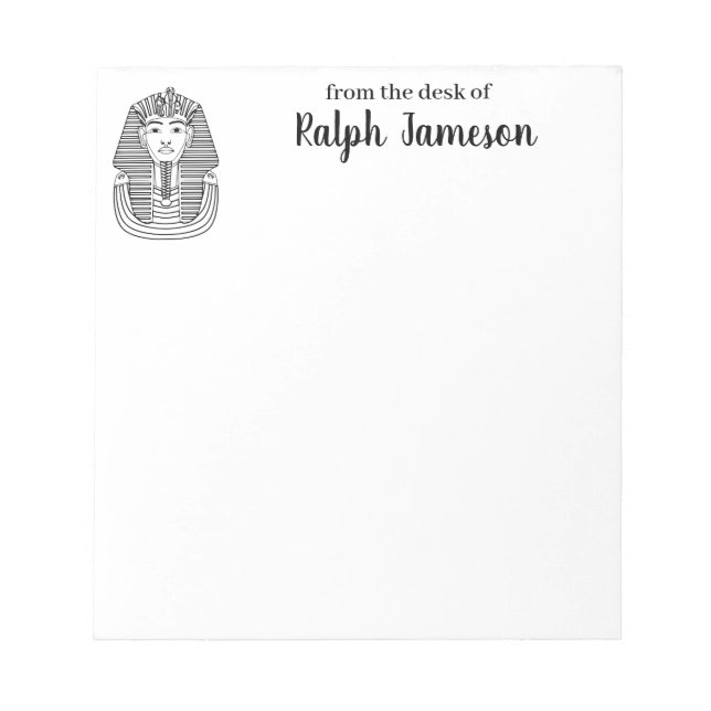 Tutankhamun illustration notepad (Front)