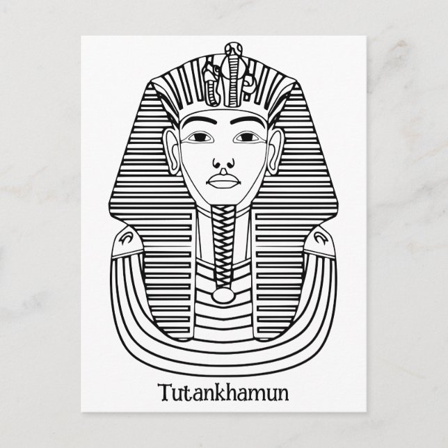 Tutankhamun illustration postcard (Front)
