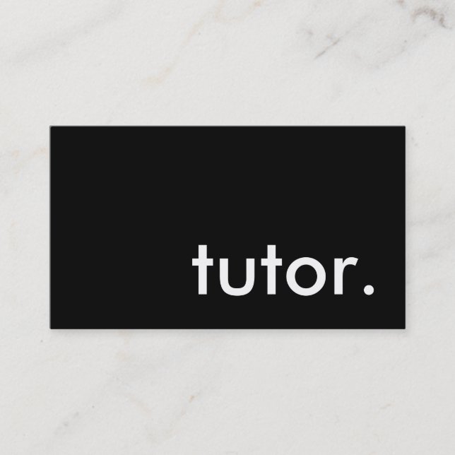 tutor. business card (Front)