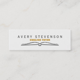 Tutor Open Book Mini Business Card