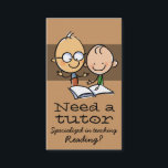 Tutor Tutoring Teacher reading mathematics Business Card<br><div class="desc">A very unique and likeable card that says,  "I'm likeable and very good with kids".    ALL THE TEXT IS CHANGEABLE. Perfect for someone looking to earn extra money as a tutor or mentor in any subject.</div>