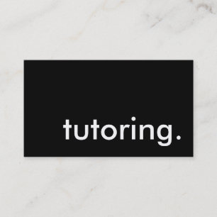 tutoring. business card