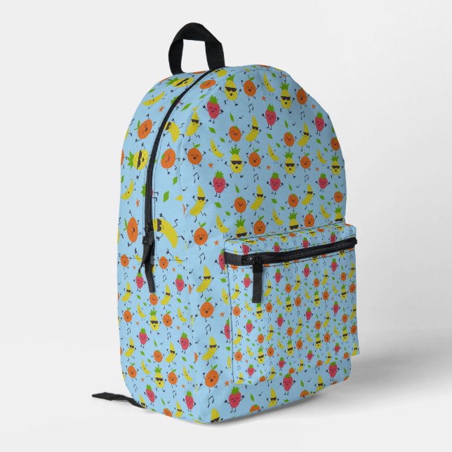 Tutti Fruitti Birthday Pattern Cute Fruits Baby Printed Backpack (Back Corner Left)