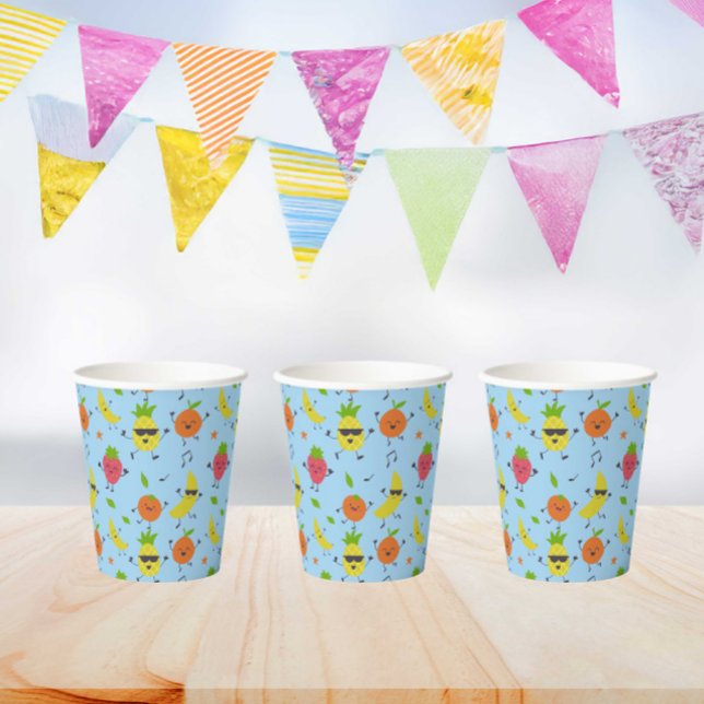 Tutti Fruitti Birthday Pattern Cute Fruits Paper Cups (Creator Uploaded)