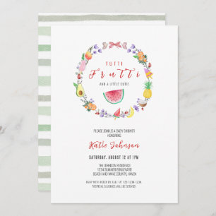 Tutti Frutti Baby Shower, Summer Tropical Shower Invitation