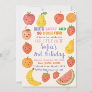 Tutti Frutti Birthday Invitation