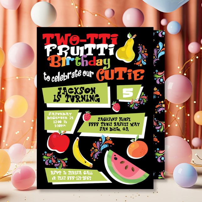 Tutti Frutti Birthday Party Invitation (Creator Uploaded)