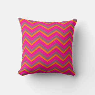 Tutti Frutti Chevron 09-Square Throw Pillow