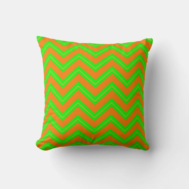 Tutti Frutti Chevron 10-Square Throw Pillow (Front)