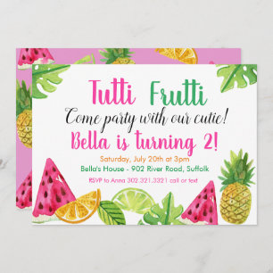 Tutti Frutti - Fruit Birthday Party Invitation