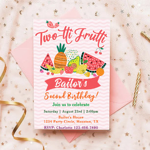 Tutti Frutti   Fruit Party Birthday Invitation