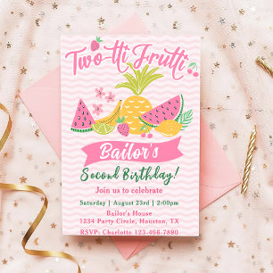 Tutti Frutti   Fruit Party Birthday Invitation